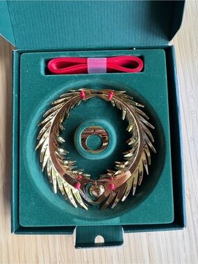 Georg Jensen Gold Plated Wreath Christmas Ornament